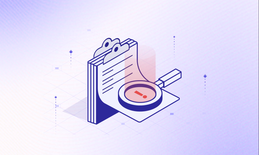 Magnifying glass over a clipboard highlighting false-negative risk