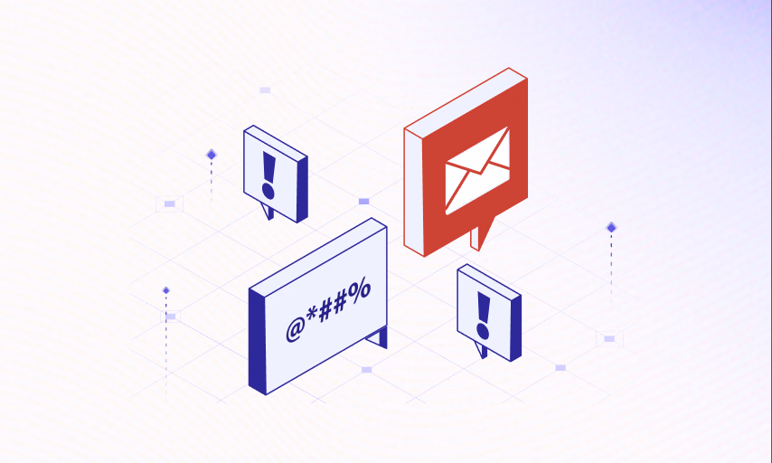 Scattered signals — email, chat, and sentiment icons the health score never sees